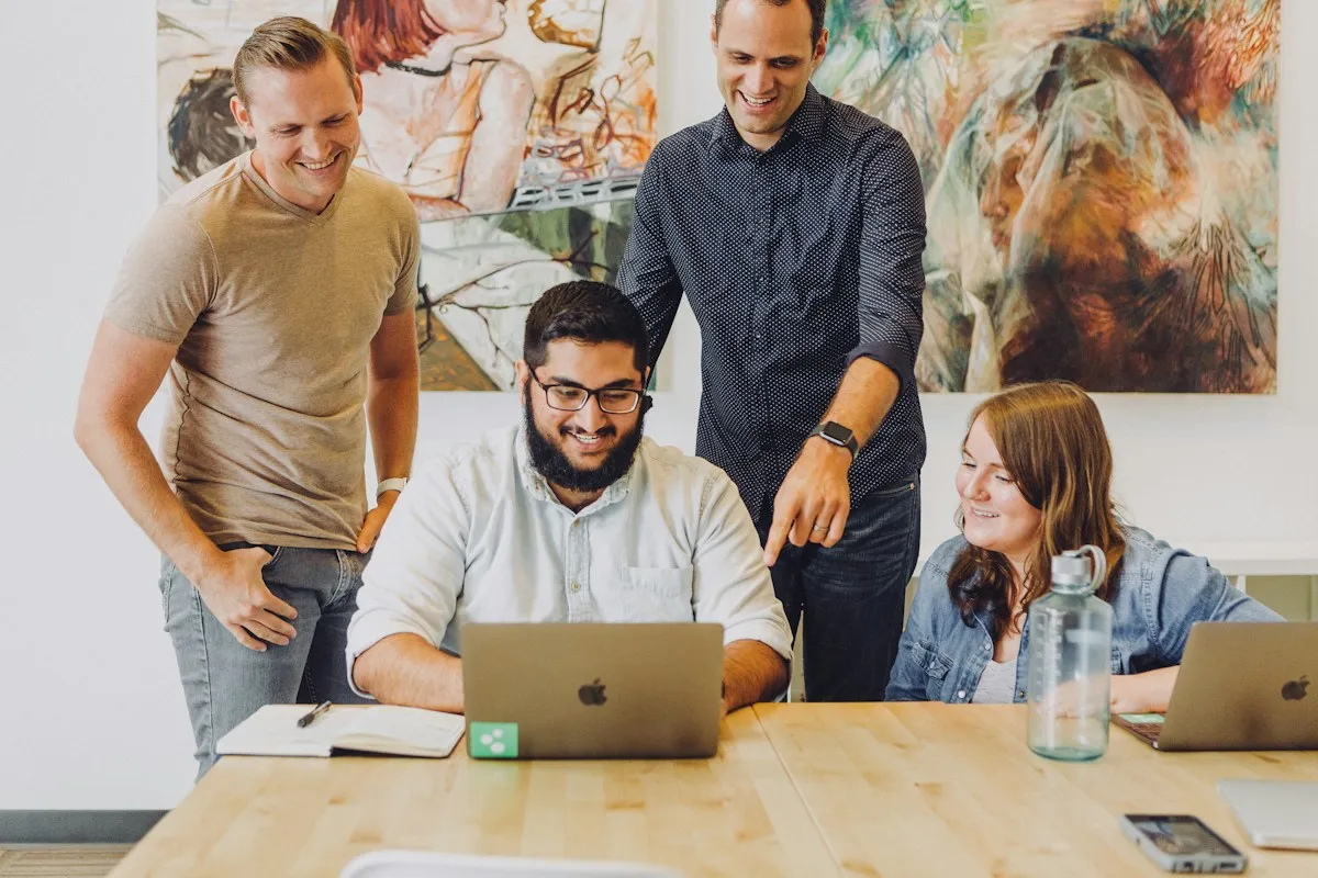 Developers pairing on a feature